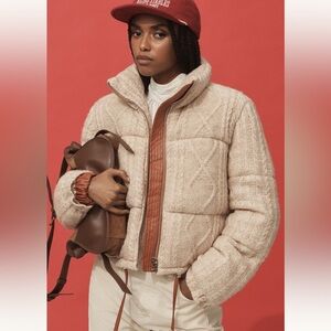 Anthropologie Blank NYC Beige Quilted Jacket